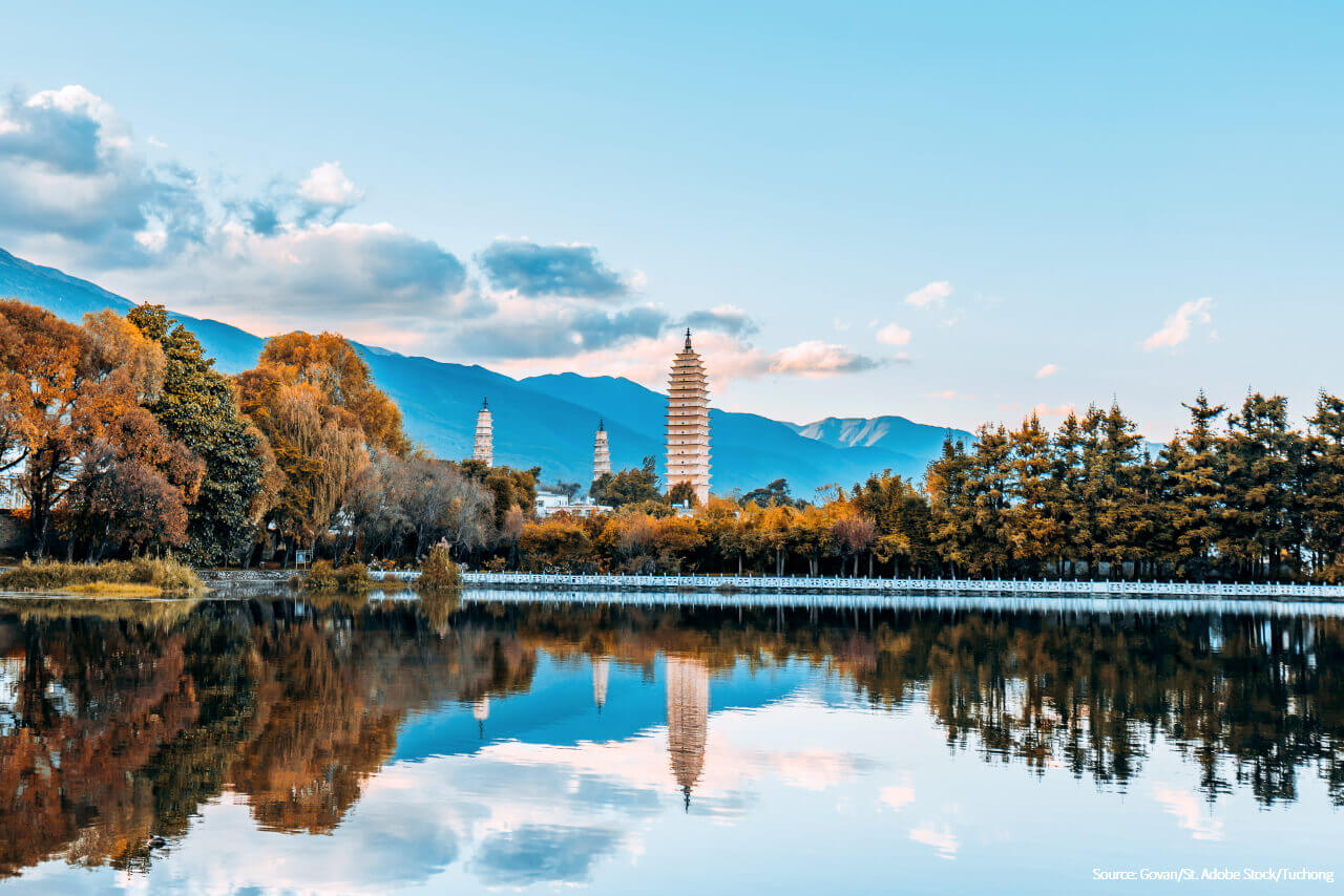 the Three Pagodas of Dali