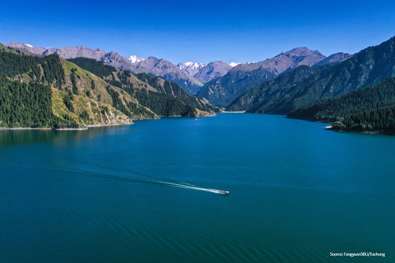 the Heavenly Lake of Tianshan Mountain